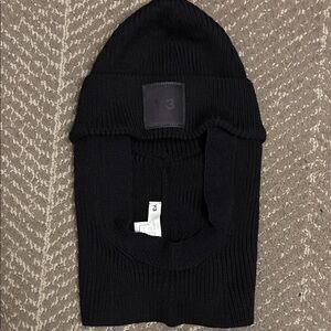 Y-3 Men's Black BALACLAVA…(HAT/HOOD) Knitted NEVER WORN NO TAGS